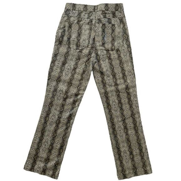 Zara Snakeskin Faux Leather Pants Size Small - Picture 4 of 7